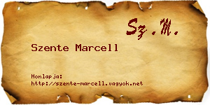Szente Marcell névjegykártya